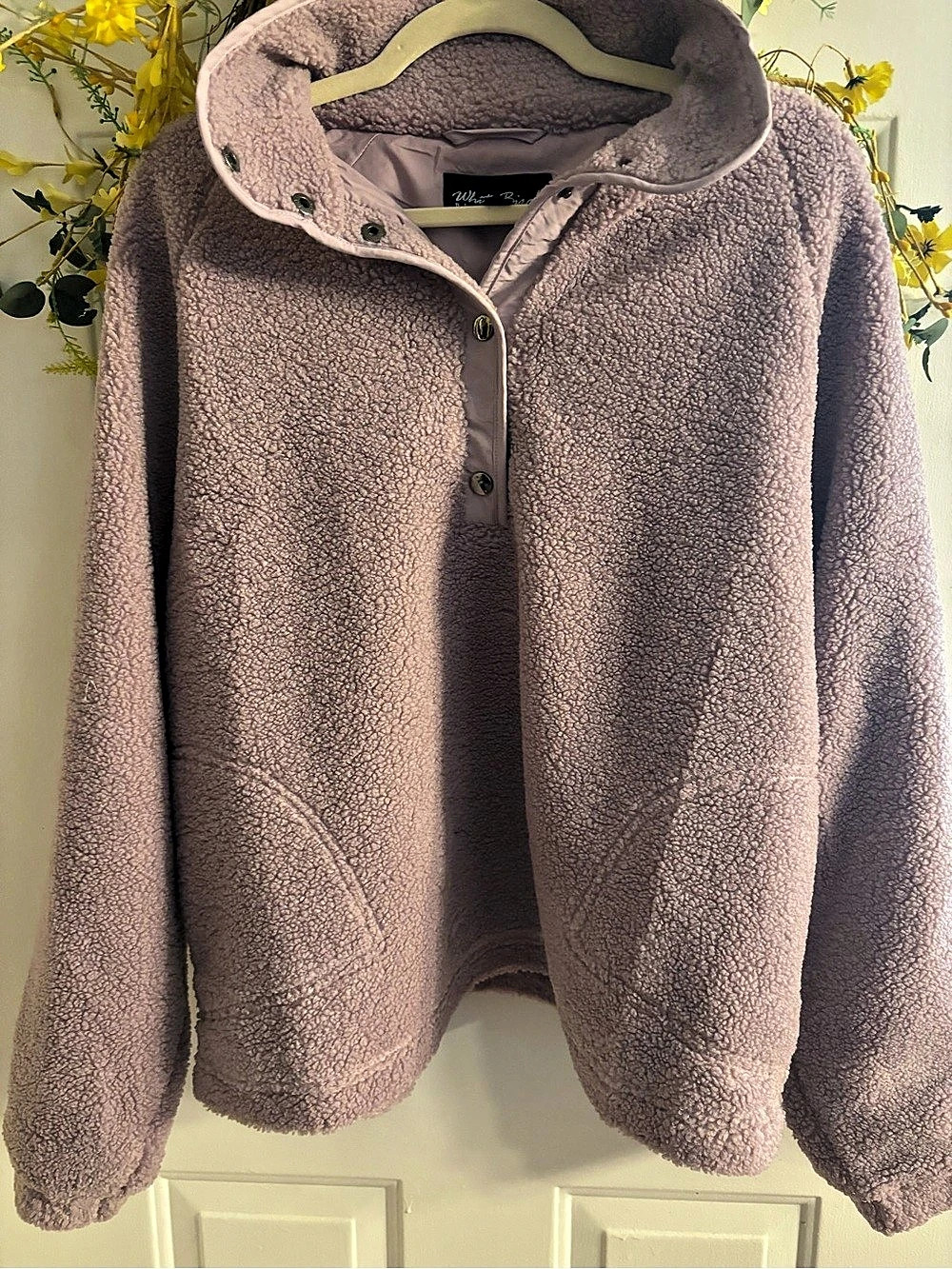 White Birch Teddy Fleece Jacket in Purple Size XL NWOT.